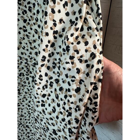 Who What Wear cheetah print animal print shirt dress button down short sleeve - Picture 4 of 9